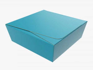 Mockup di scatola di carta quadrata bassa Modello 3D
