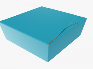 Square Low Paper Box Mockup 3D Модель