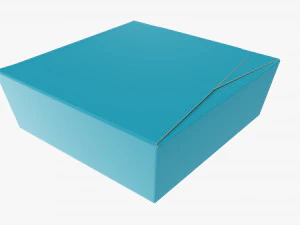 Square Low Paper Box Mockup 3D Model
