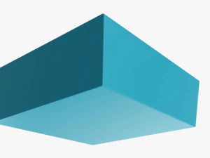 Square Low Paper Box Mockup 3D Model