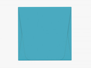 Square Low Paper Box Mockup 3D Модель