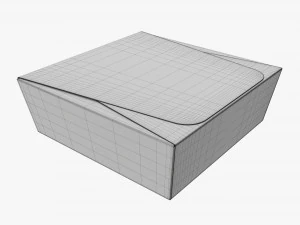 Square Low Paper Box Mockup 3D Model
