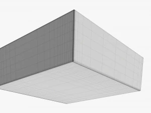 Square Low Paper Box Mockup 3D Model