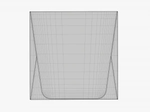 Square Low Paper Box Mockup 3D Model