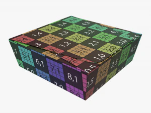Square Low Paper Box Mockup 3D Model