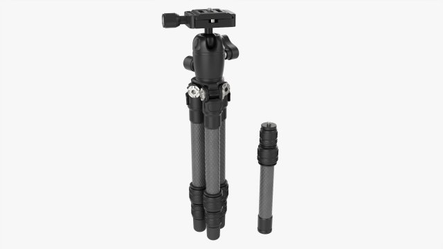 Tabletop Carbon Camera Tripod 01 3D 모델 .c4d .max .obj .3ds .fbx .stl .blend 