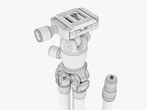Tabletop Carbon Camera Tripod 01 3D 모델