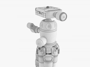 Tabletop Carbon Camera Tripod 01 3D Model