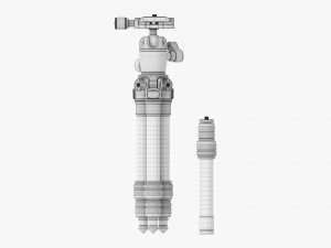 Tabletop Carbon Camera Tripod 01 3D 모델