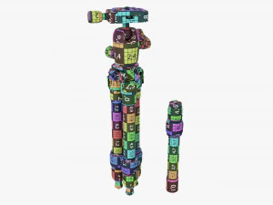 Tabletop Carbon Camera Tripod 01 3D Model