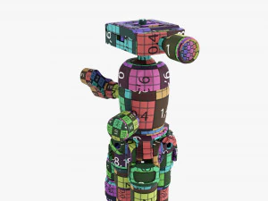 Tabletop Carbon Camera Tripod 01 3D Model