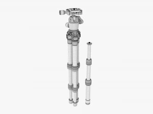 Tabletop Carbon Camera Tripod 02 3D Model
