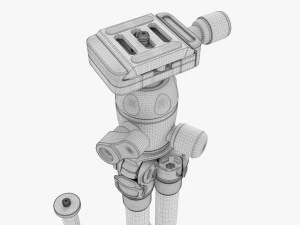 Tabletop Carbon Camera Tripod 02 3D Model