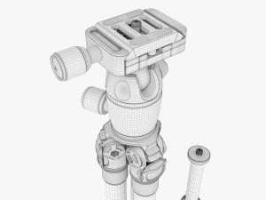 Tabletop Carbon Camera Tripod 02 3D Model