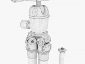 Tabletop Carbon Camera Tripod 02 3D Модель