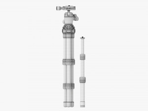 Tabletop Carbon Camera Tripod 02 3D Модель