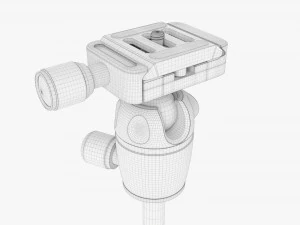 Tabletop Carbon Camera Tripod 04 3D Model