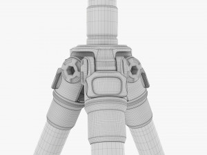 Tabletop Carbon Camera Tripod 04 3D Model