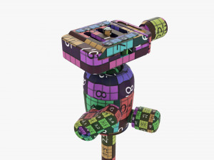 Tabletop Carbon Camera Tripod 04 3D Model