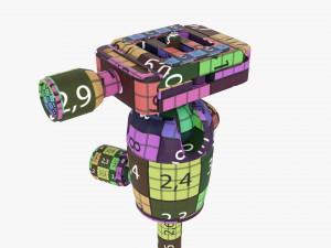 Tabletop Carbon Camera Tripod 04 3D Model