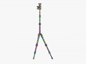 Tabletop Carbon Camera Tripod 04 3D Model