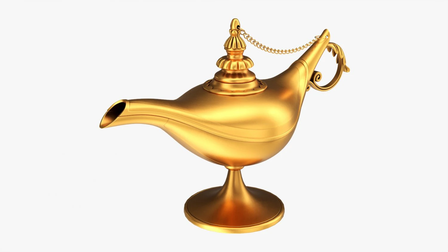 Aladdin Magic Lamp 3D Model .c4d .max .obj .3ds .fbx .stl .blend 