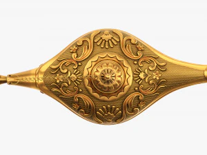 Aladdin Magic Lamp Decorated Gold 3D Model