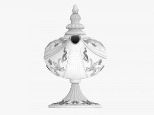 Aladdin Magic Lamp Decorated Gold 3D 模型