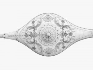 Aladdin Magic Lamp Decorated Gold 3D 模型