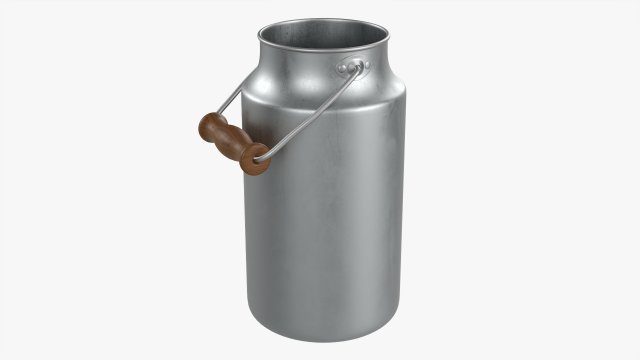Aluminum Milk Can 01 Modelo 3D .c4d .max .obj .3ds .fbx .stl .blend