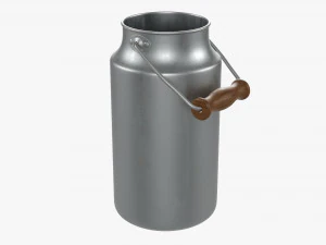 Aluminum Milk Can 01 3D Model