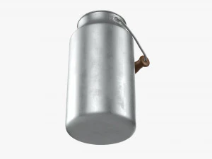 Aluminum Milk Can 01 3D Model