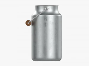 Aluminum Milk Can 01 3D Model