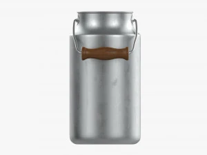 Aluminum Milk Can 01 3D Model