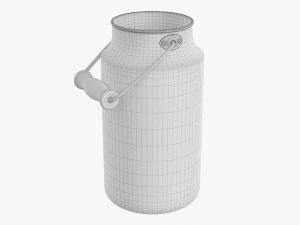 Aluminum Milk Can 01 3D Model