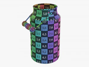 Aluminum Milk Can 01 3D Model