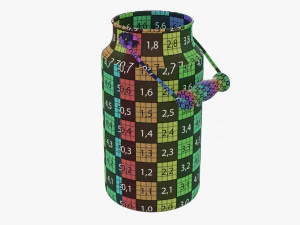 Aluminum Milk Can 01 3D Model