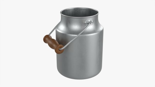 Aluminum Milk Can 02 Modello 3D .c4d .max .obj .3ds .fbx .stl .blend 
