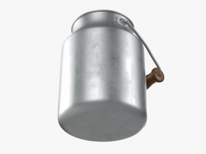 Aluminum Milk Can 02 Modello 3D