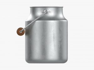 Aluminum Milk Can 02 Modello 3D