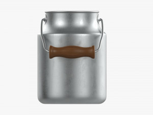 Aluminum Milk Can 02 Modello 3D