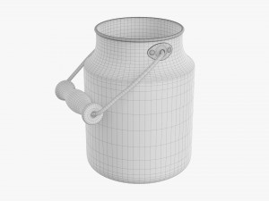 Aluminum Milk Can 02 Modello 3D