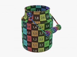 Aluminum Milk Can 02 Modello 3D