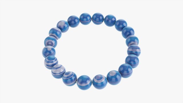 Amethyst Bead Bracelet 3D Model .c4d .max .obj .3ds .fbx .stl .blend 