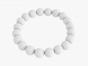 Bracciale con perline di ametista Modello 3D