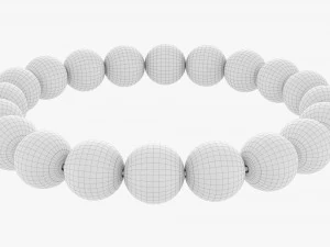 Bracciale con perline di ametista Modello 3D