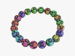 Amethyst Bead Bracelet 3D Model