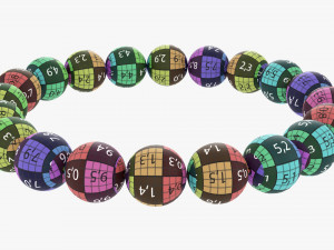 Amethyst Bead Bracelet 3D Model