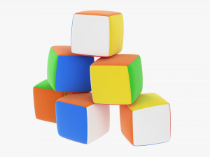 Baby Cubes Soft 3D Model