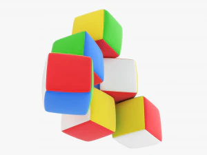 Bayi Kubus Lembut Model 3D
